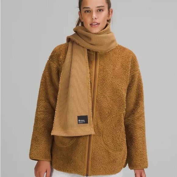 lululemon athletica Accessories - NWT Lululemon Customizable Snap Scarf Skinny Fleece Brown Reversible